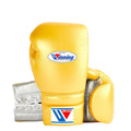 Winning boxing gloves Gold Silver Leather Lace up