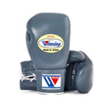 Winning boxing gloves Grey Leather 10oz Lace up - Velcro