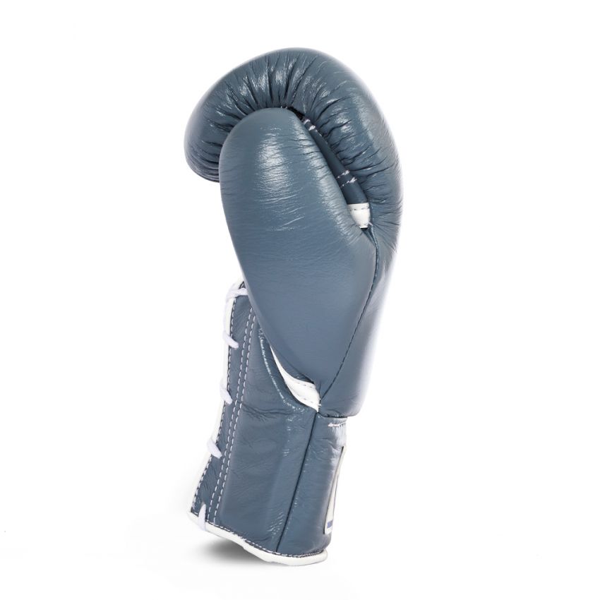 Winning boxing gloves Grey Leather 10oz Lace up - Velcro
