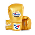 Winning boxing gloves Lace up Gold Leather