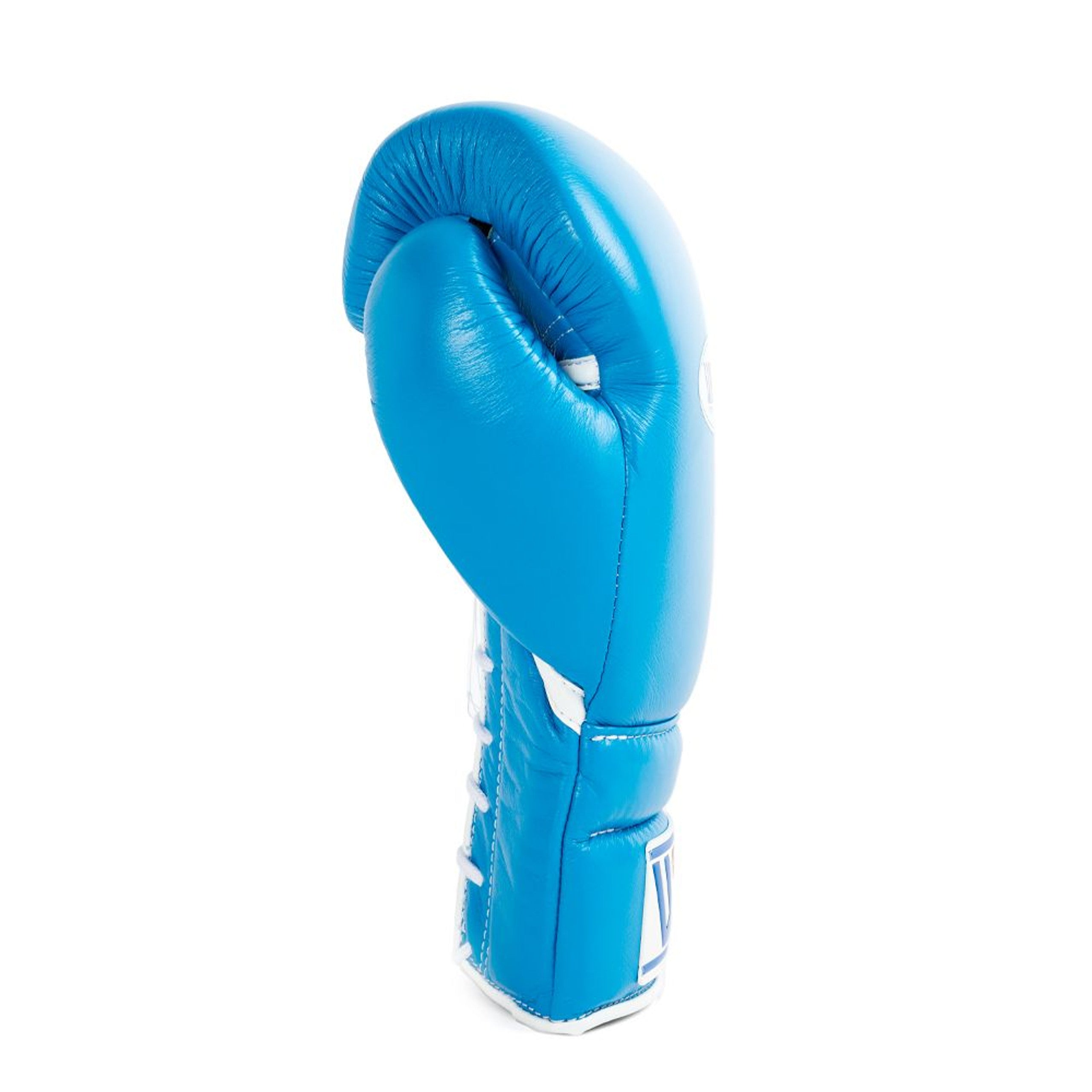 Winning boxing gloves Sky blue Leather Training  Lace up gloves