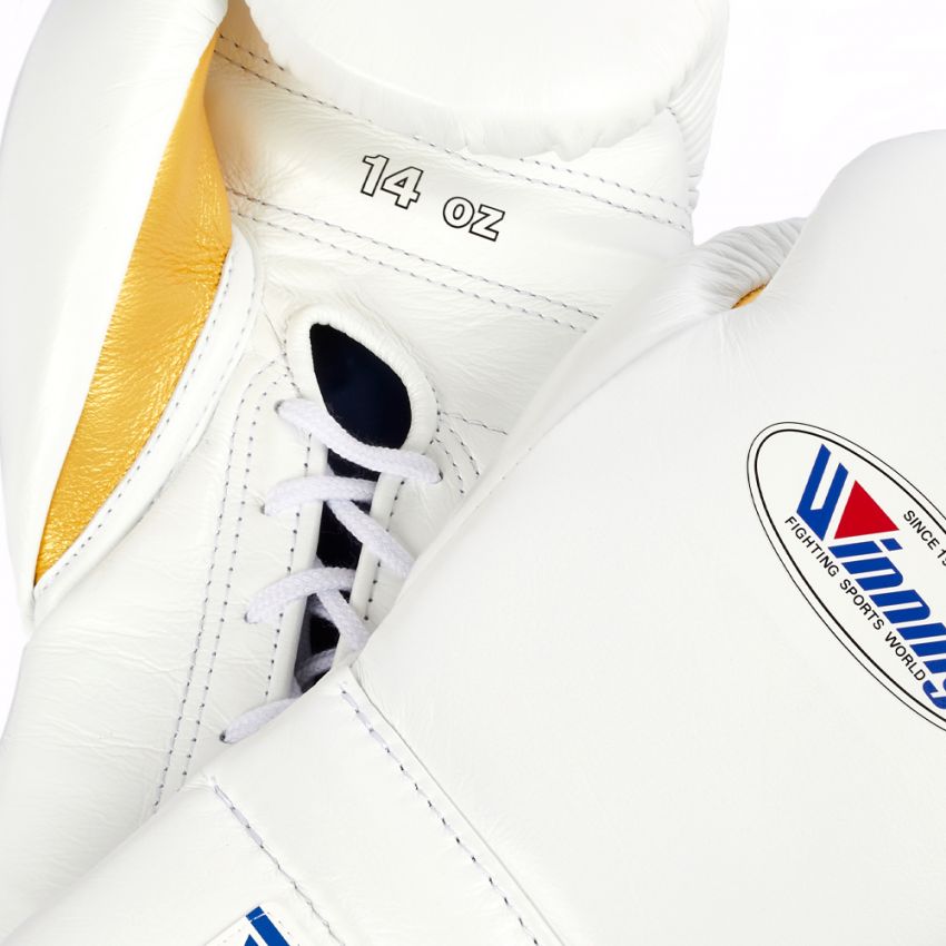 Winning boxing gloves White Gold Leather