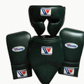 Winning boxing gloves set Dark Green leather