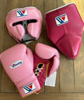 Winning boxing gloves set Pink Leather