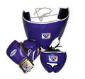 Winning boxing gloves set Purple Silver Leather