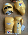 Winning boxing set Golden Full face protector