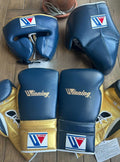 Pro Winning boxing gloves 16oz Leather Face Groin Protection