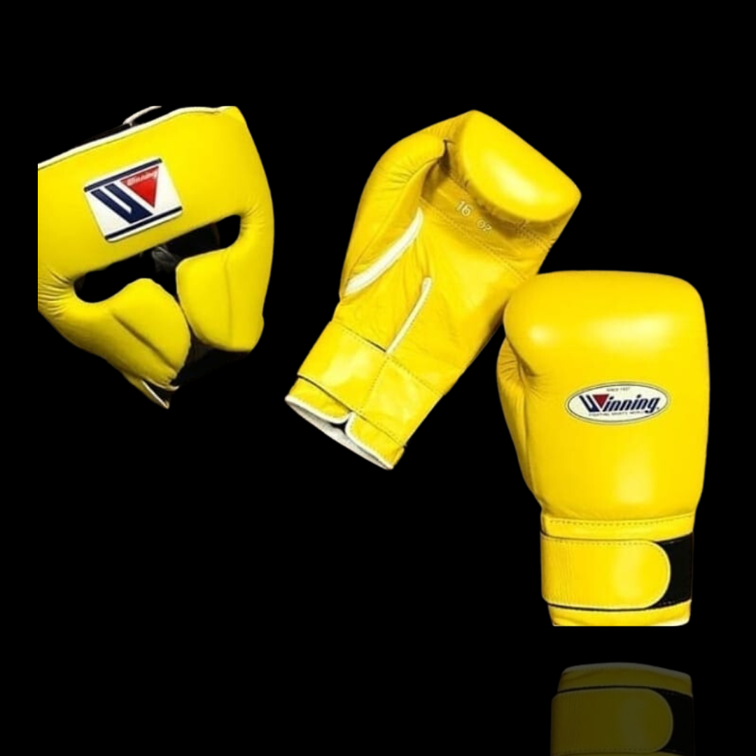 Yellow Winning Boxing set, Winning Boxing gear, Winning Strap Boxing Glove, Boxing Glove, Winning boxing gear, Winning set, winning Boxing Glove, Winning groins, Winning head Gear, winning, PFFITNESSGEAR, PF Fitness Gear, Gift for Him, Gift for Son, Father days Gift, Black Friday Sale, Christmas Gift, Thanks Giving Gift, New Year Gift, Cyber sale, Valentine Gift, Gift for her, Gift for Daughter, Gym Gift, Fitness Gift, Motivational Gift, Winning Velcro Strap gloves, Velcro strap, Winning Boxing Gear