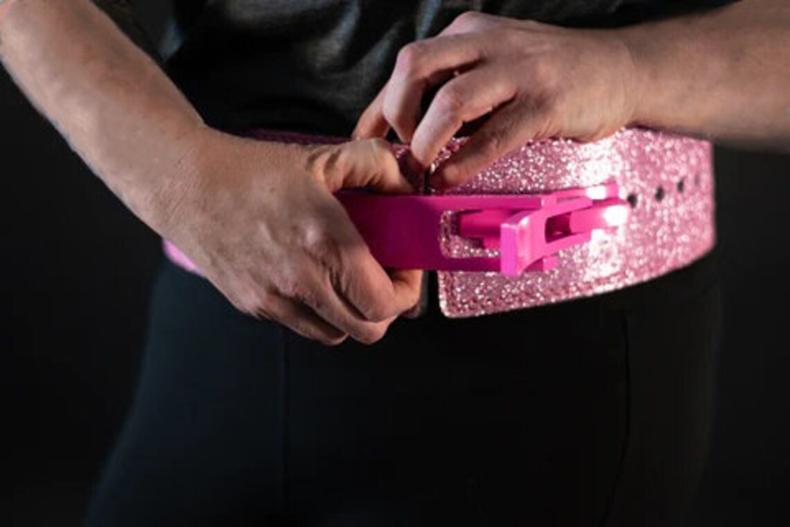  Pink Sparkling Powerlifting lever belt, Deadlift belt, Weightlifting belt, Gifts for dad, Squat belt, Gym belt, Custom weight lift belt, father's day Gifts for friend 