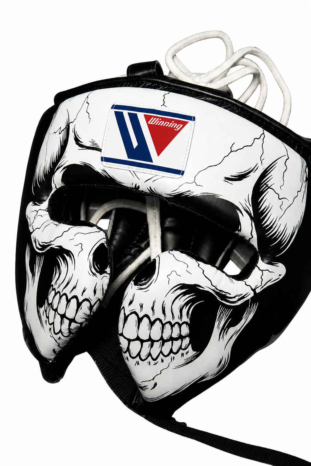 Winning Boxing Head guard face helmet Black Skull
