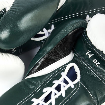 Winning boxing gloves, Boxing gloves, Winning Lace up Boxing Glove, Christmas gift for men's, Thanksgiving gifts for him - White Green